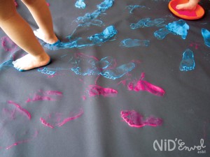 Peinture avec les pieds